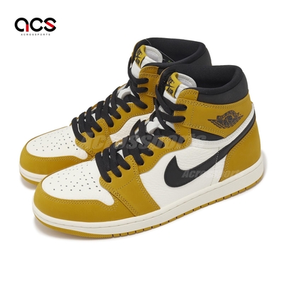 Nike 休閒鞋 Air Jordan 1 Retro High OG Yellow Ochre 黃 男鞋 DZ5485-701