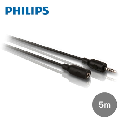 philips 飛利浦 5.0m 3.5mm音源延長線 swa2531w/10