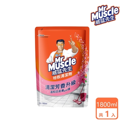 威猛先生 地板清潔劑補充包-完美花香1800ml