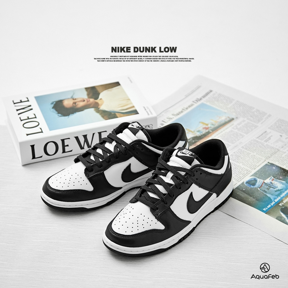 Nike Dunk Low 男鞋女鞋白黑色熊貓皮革滑板休閒鞋DD1391-100 | 休閒鞋