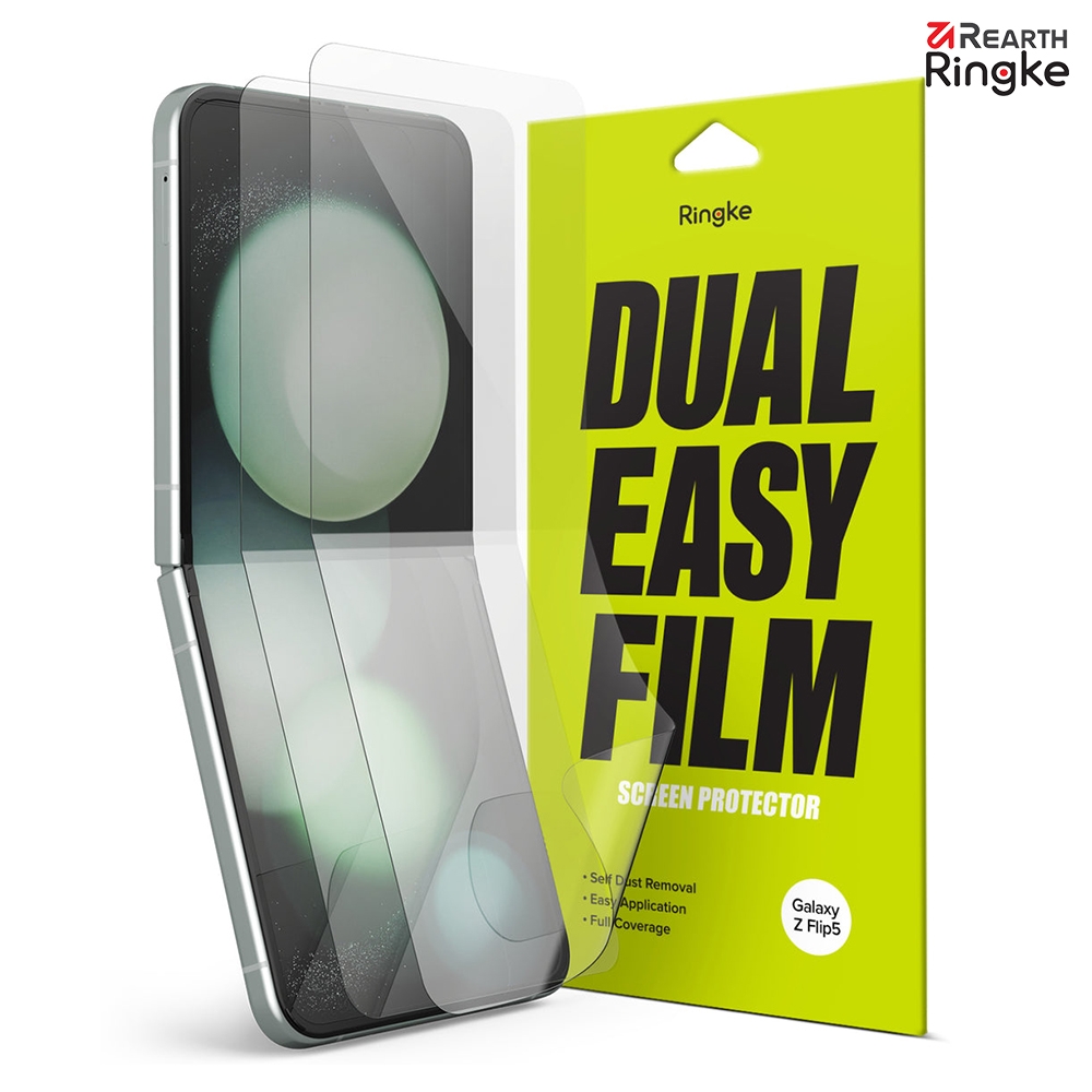 【Ringke】三星 Galaxy Z Flip 5 [Dual Easy Film] 滿版螢幕保護貼（2入）