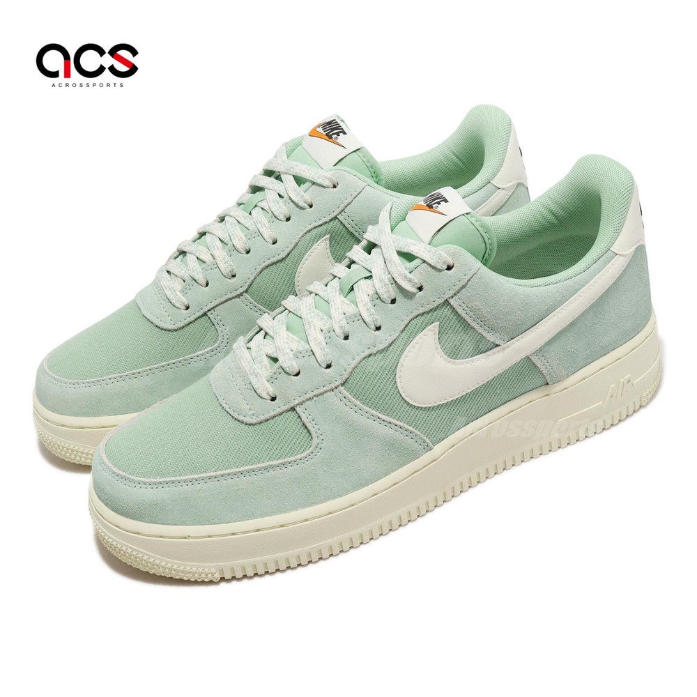 Nike 休閒鞋 Air Force 1 07 LV8 男鞋 女鞋 清新綠 經典 AF1 奶油底 麂皮 DO9801-300