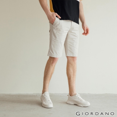 GIORDANO 男裝素色修身百慕達短褲 - 15 鐵灰