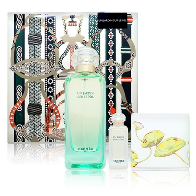 Hermes 愛馬仕 Un Jardin Sur Le Nil 尼羅河花園禮盒(淡香水EDT 100ml+7.5ml+50g香皂) (平行輸入)