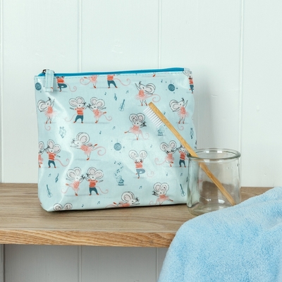 《Rex LONDON》防水盥洗包(米米與米洛20cm) | 化妝包 收納包 旅行小包 沐浴小包 盥洗收納包