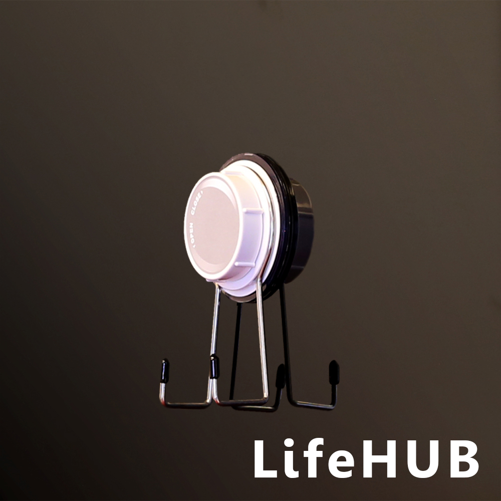 LifeHUB 二代超級吸盤  雙掛勾(白) - 2入組