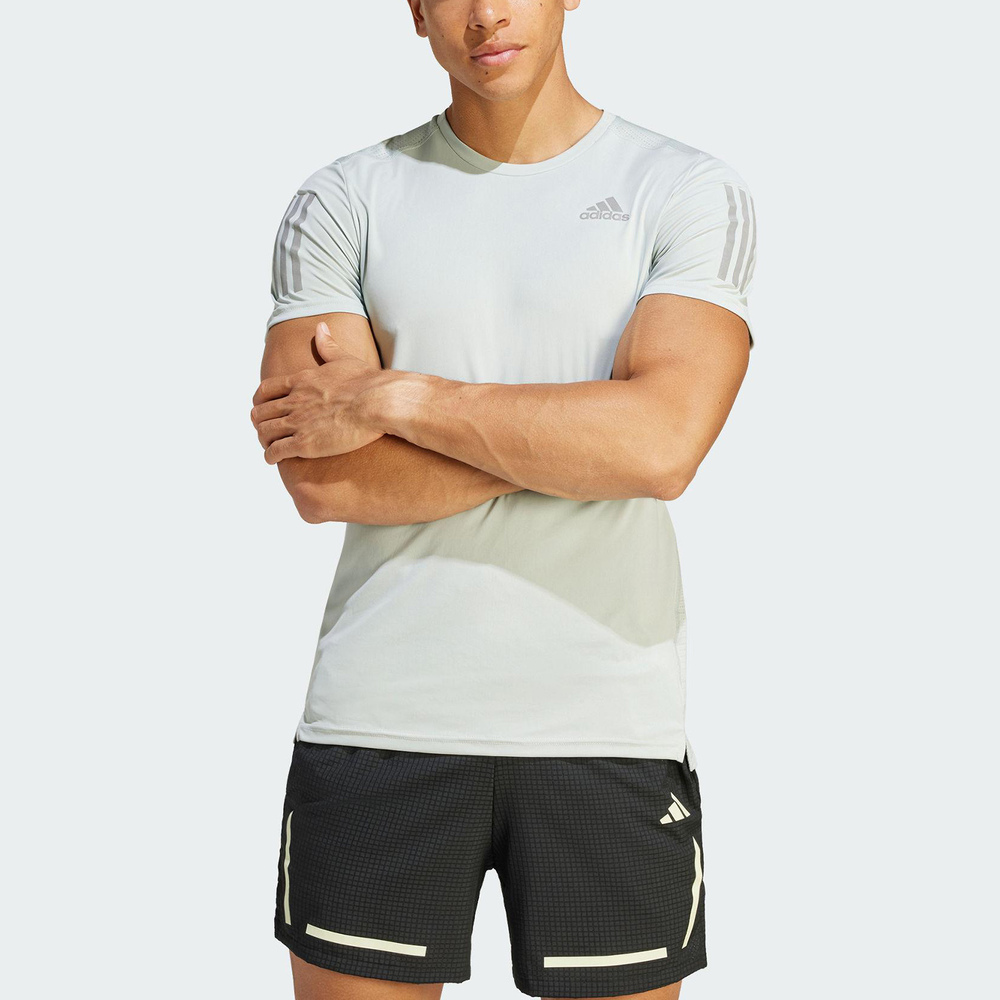 Adidas Own The Run Tee IM2535 男 短袖 上衣 亞洲版 運動 跑步 反光 吸濕排汗 淺灰