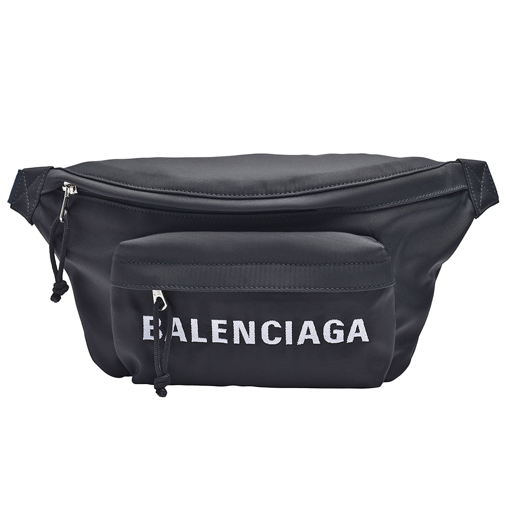 BALENCIAGA WHEEL BELTPACK品牌字母尼龍腰包(黑) | 歐系精品包/配件