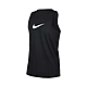 NIKE 男運動背心-無袖上衣 慢跑 路跑 訓練 大LOGO DRI-FIT BV9388-010 黑白 product thumbnail 1