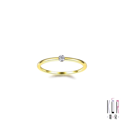 K OR蔻兒 經典 鑽石/黃K金女戒指-0.05ct