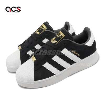 adidas 休閒鞋 Superstar XLG 男鞋 黑 白 金 貝殼頭 鋸齒三線 三葉草 愛迪達 ID4657