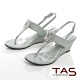 TAS華麗白鑽飾扣夾腳楔型涼鞋-薄荷綠 product thumbnail 1