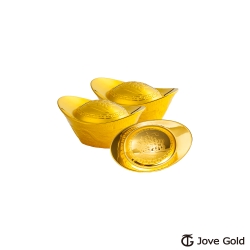 Jove Gold 漾金飾 壹台錢加大版黃金元寶x3-招財進寶(共3台錢)