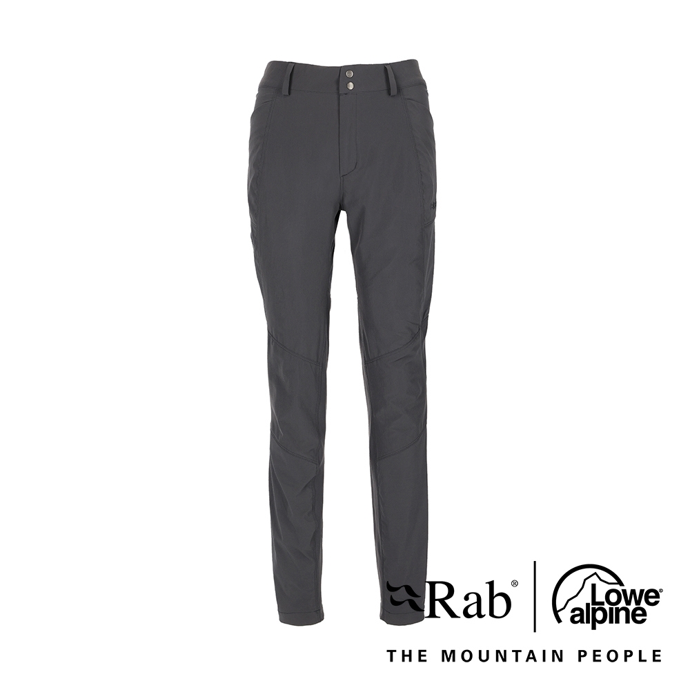 【RAB】Incline Light Pants Wmns 輕量防潑水軟殼長褲 女款 煤炭黑 #QFV06