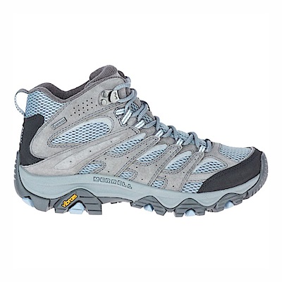 Merrell Moab 3 Mid GTX [ML036312] 女 戶外鞋 登山 越野 防水 黃金大底 耐磨 灰藍