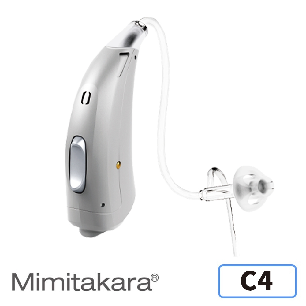 Mimitakara耳寶 數位24頻耳掛式高功率氣導式助聽器C4-科技銀