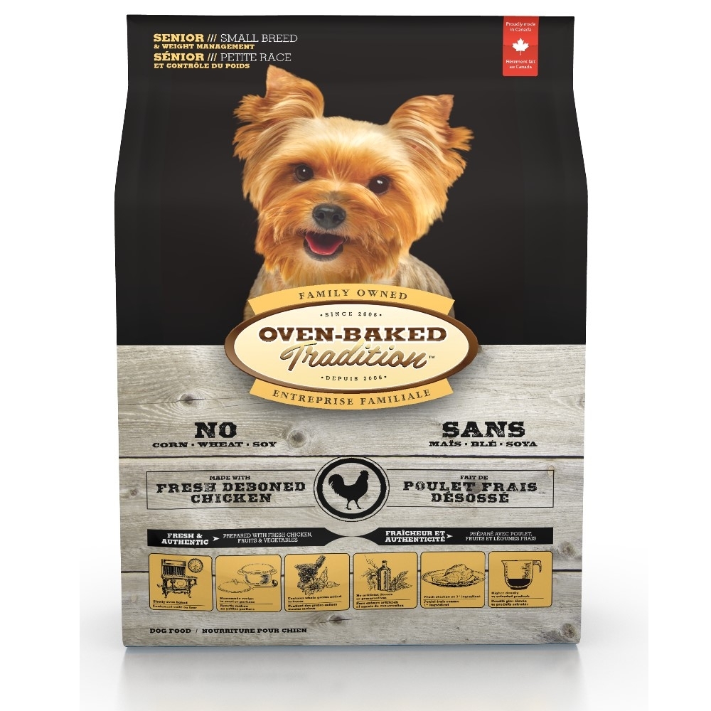 加拿大OVEN-BAKED烘焙客-高齡/減重犬野放雞-小顆粒 1kg(2.2lb) 兩包組 (購買第二件贈送我有肉*1包)