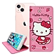 三麗鷗授權 Hello Kitty iPhone 13 6.1吋 櫻花吊繩款彩繪側掀皮套 product thumbnail 1