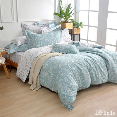 義大利La Belle 香草漫遊 加大純棉防蹣抗菌吸濕排汗兩用被床包組