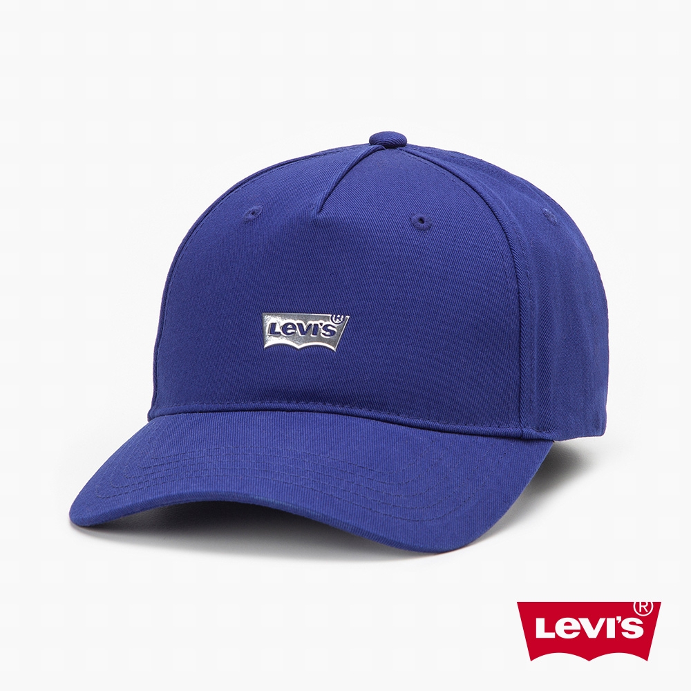 Levis 男女同款 可調式環釦丹寧棒球帽 / 精工金屬刻印Logo 寶藍