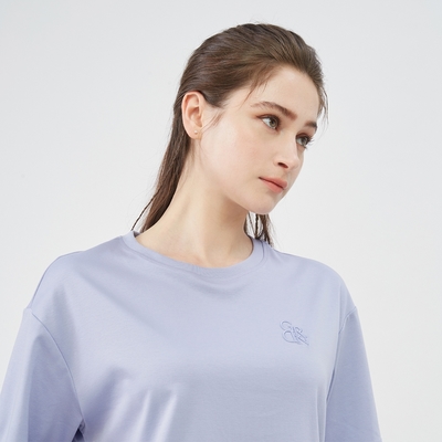 GIORDANO 女裝純棉圓領奢華棉TEE - 26 薊花紫