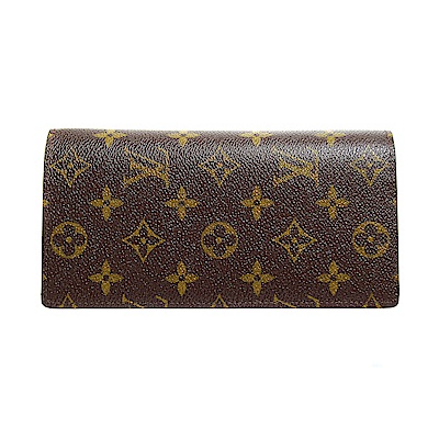 (無卡分期12期)LV M66540 Brazza Monogram帆布雙折長夾