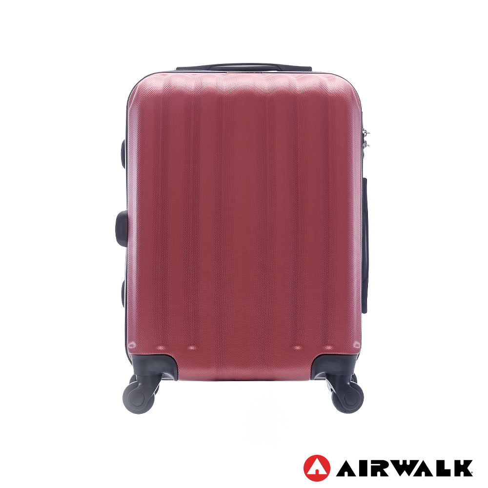 AIRWALK - 海岸線系列 BoBo經濟款ABS硬殼拉鍊20吋行李箱 - 熱點紅