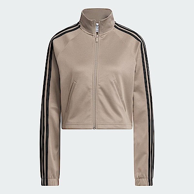 adidas og warm up jkt ij5228 女 立領 外套 夾克 亞洲版 運動 經典 休閒 淺咖啡