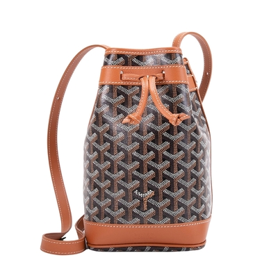 GOYARD 經典防水帆布Y字老花水桶包(深棕色)