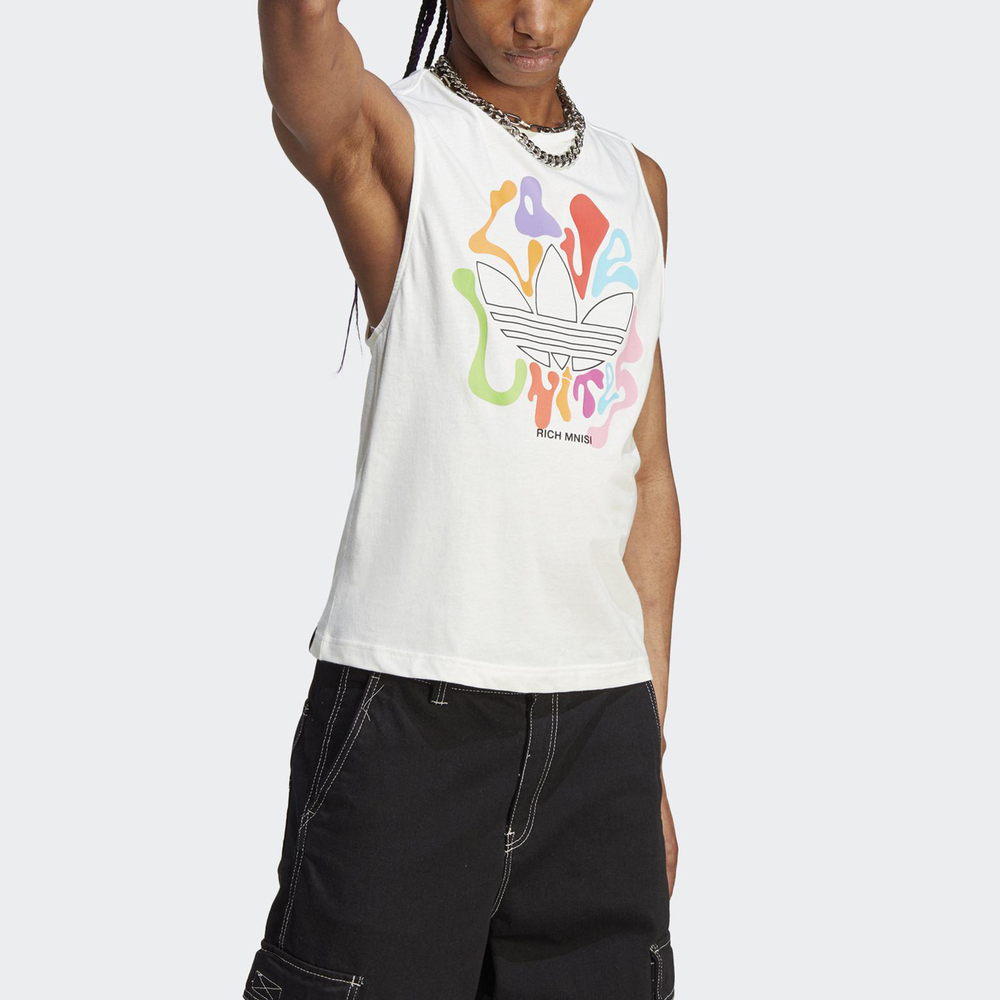 Adidas Pride Tank Top IU0056 男 背心 亞洲版 運動 休閒 聯名款 純棉 柔軟 白