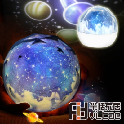 Fit Vitae羋恬家居 USB充電 甜蜜星座旋轉投影燈/小夜燈