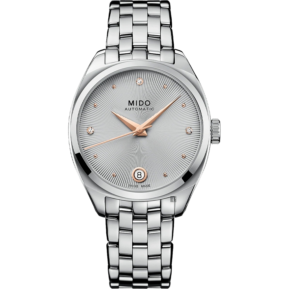 MIDO 美度 官方授權 Belluna 皇室真鑽機械女錶 母親節禮物-33mm M0243071107600