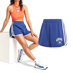 Adidas Vrct Short 女款 藍色 復古 舒適 棉質 毛圈布 運動 休閒 短褲 IT9854