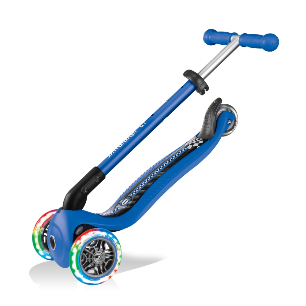 【GLOBBER 哥輪步】兒童2合1三輪折疊滑板車夢幻版(LED發光前輪)-共2色