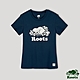Roots 女裝- 激光海狸LOGO短袖T恤-藍色 product thumbnail 1