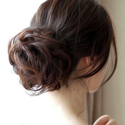 Conalife 韓系蓬鬆花苞造型加厚仿真捲髮大髮圈 紮髮神器 (2入)