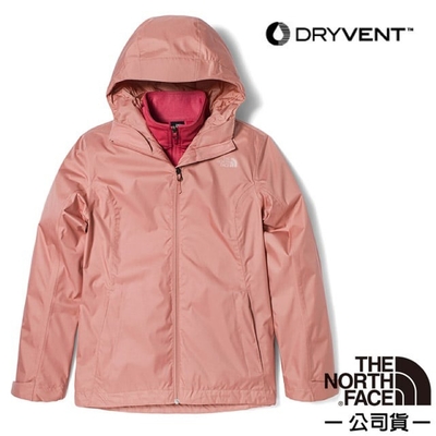 【The North Face】女 ARROWOOD 兩件式防水排濕耐磨登山健行連帽外套(亞洲版型).夾克_7WAI-5G2 玫粉 N