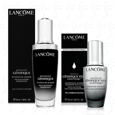 LANCOME蘭蔻 超未來肌因賦活露50ml+超未來肌因冰珠亮眼粹20ml