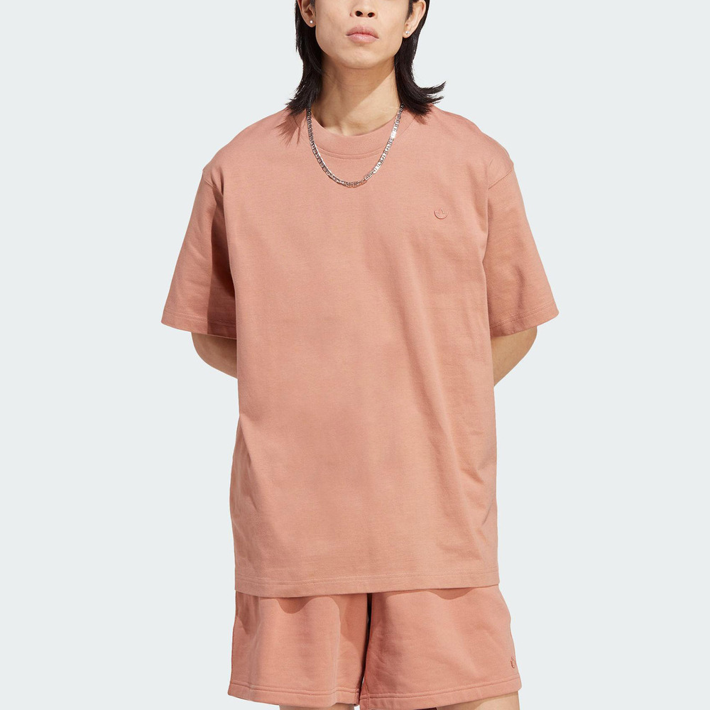 Adidas C Tee IB9471 男 短袖 上衣 T恤 亞洲版 經典 休閒 有機棉 舒適 簡約 百搭 粉橘