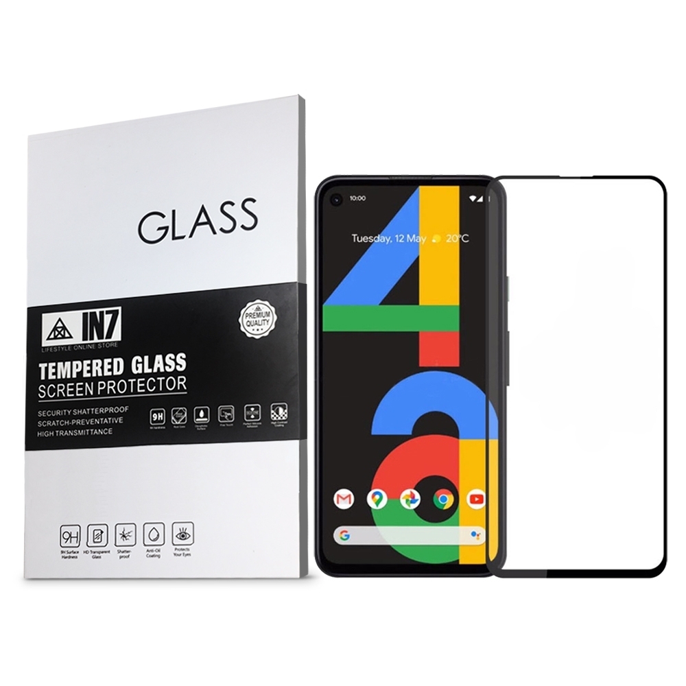 IN7 Google Pixel 4a (5.81吋) 高清 高透光2.5D滿版鋼化玻璃保護貼-黑色