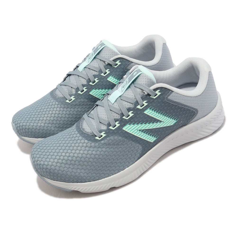 New Balance 慢跑鞋 413 D 女鞋 寬楦 灰 綠 網布 透氣 路跑 運動鞋 NB 紐巴倫 W413RG1-D