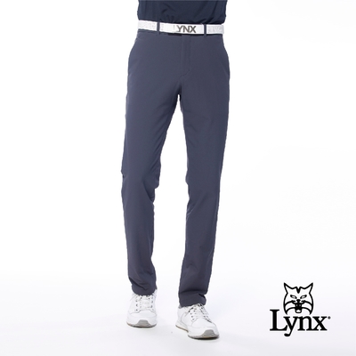 【Lynx Golf】korea男款素面款LXG字樣造型袋蓋設計平口休閒長褲-灰色