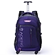 PUSH!旅遊休閒用品拉桿雙肩背包電腦包大容量輕型拉桿包20L萬向輪U57-2小號紫色 product thumbnail 2