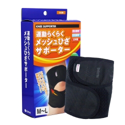日本製三片帶網孔透氣運動膝套-1枚入