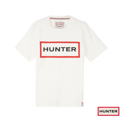 HUNTER - 男裝-方框LOGO短上衣 - 白