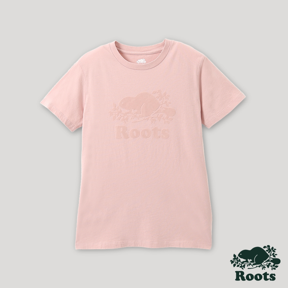 Roots 女裝- 經典海狸LOGO短袖 T 恤-粉色