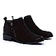 短靴 MODA Luxury 俐落剪裁率性拉鍊磨砂牛皮粗跟短靴－黑 product thumbnail 1