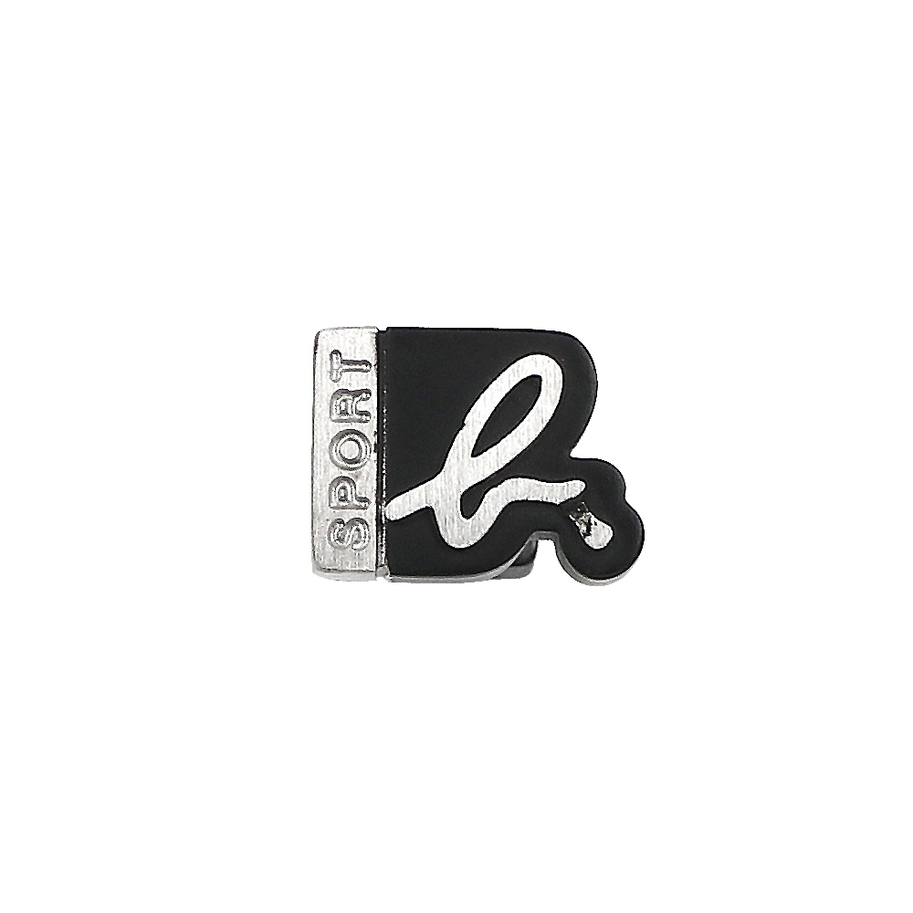 agnes b. - Sport b. logo造型貼耳式單耳耳環(中性)(黑)