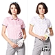 【Lynx Golf】女款吸溼排汗機能水波紋布料滿版印花山貓膠標開杈款短袖POLO衫/高爾夫球衫(二色) product thumbnail 2