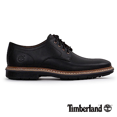 Timberland 男款黑色素面綁帶休閒鞋